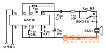KA2418集成電路典型應用電路解析